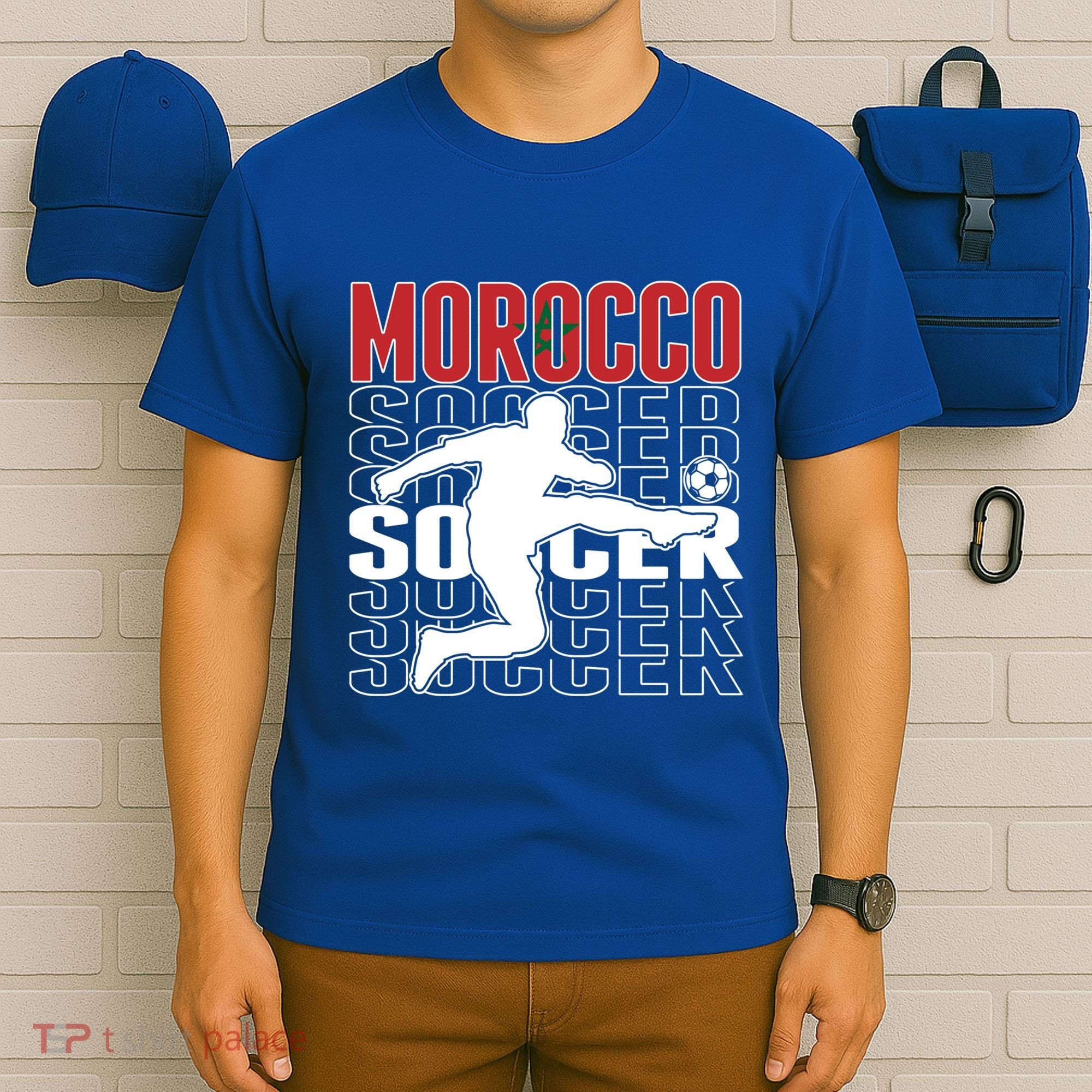 Morocco Soccer Lovers Jersey Cool Gift Proud Moroccan Football Fans Gift T-Shirt
