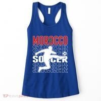 Morocco Soccer Lovers Jersey Cool Gift Proud Moroccan Football Fans Gift Women's Tank Top thumb 0