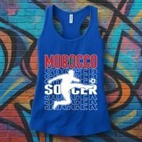 Morocco Soccer Lovers Jersey Cool Gift Proud Moroccan Football Fans Gift Women's Tank Top thumb 3