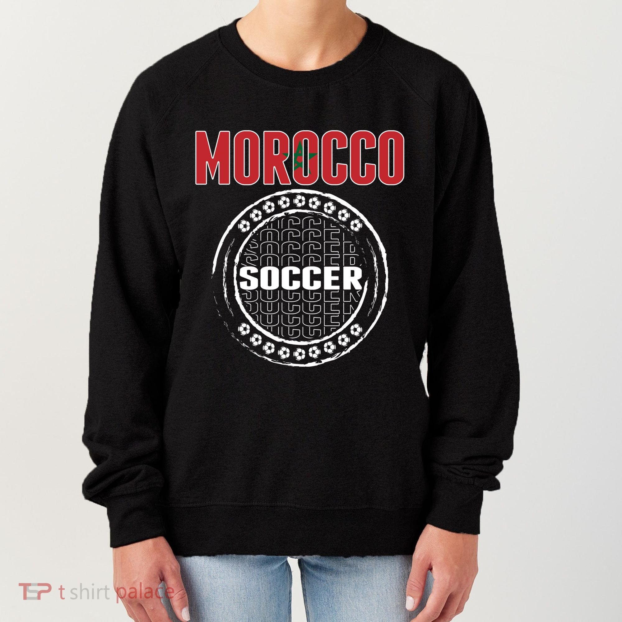 Morocco Soccer Lovers Jersey Support Moroccan Football Team Cool Gift Women's Sweatshirt