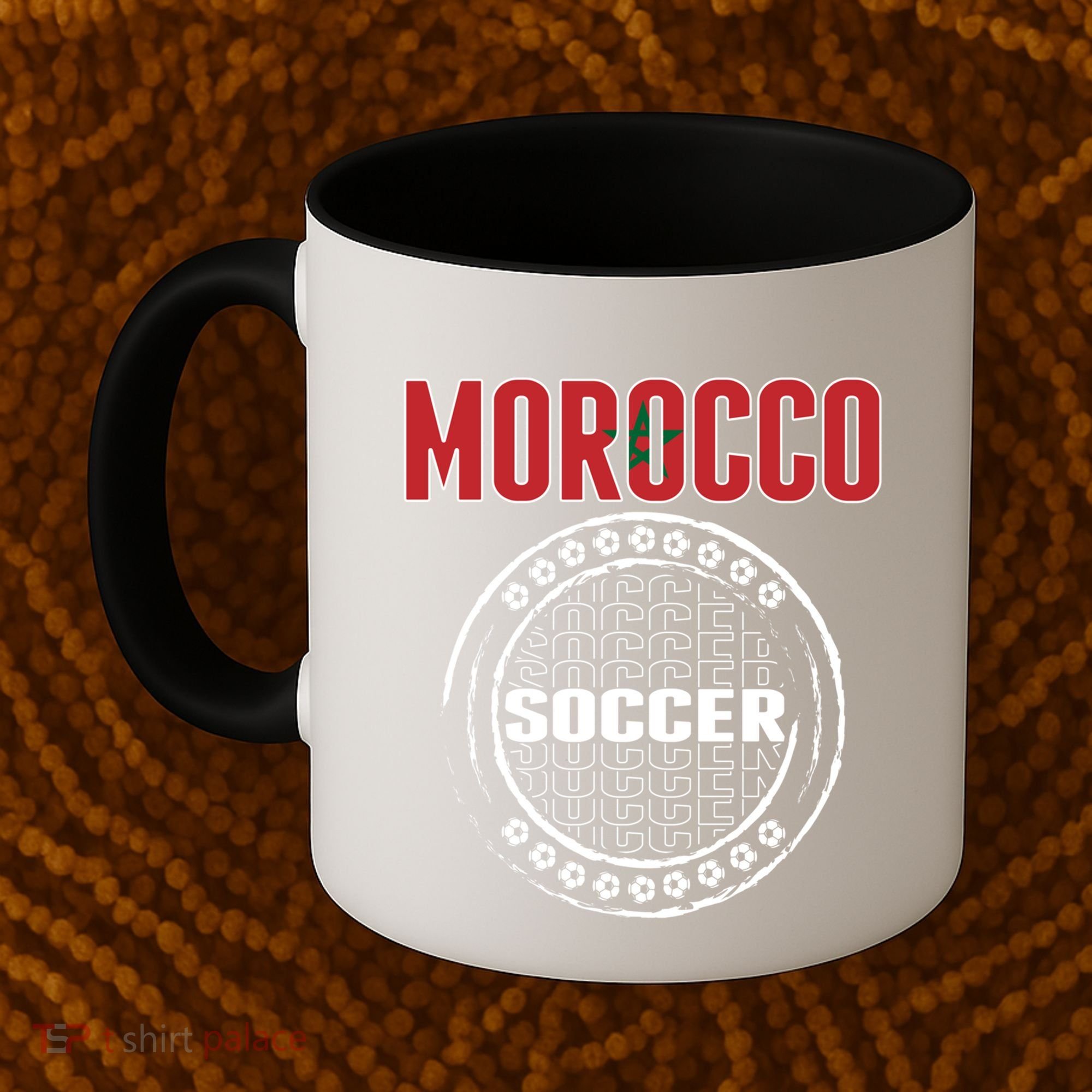 Morocco Soccer Lovers Jersey Support Moroccan Football Team Cool Gift Coffee Mug