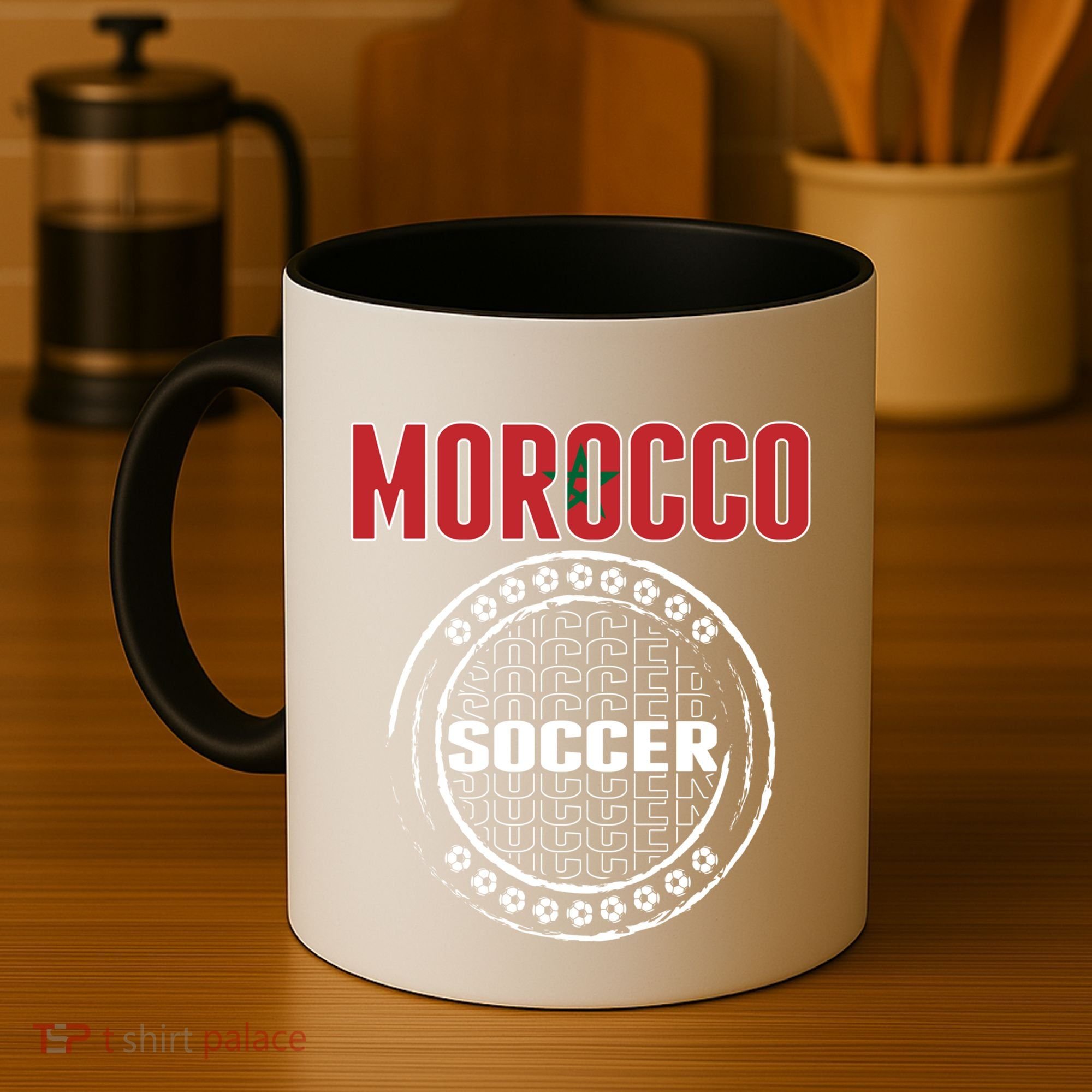 Morocco Soccer Lovers Jersey Support Moroccan Football Team Cool Gift Coffee Mug