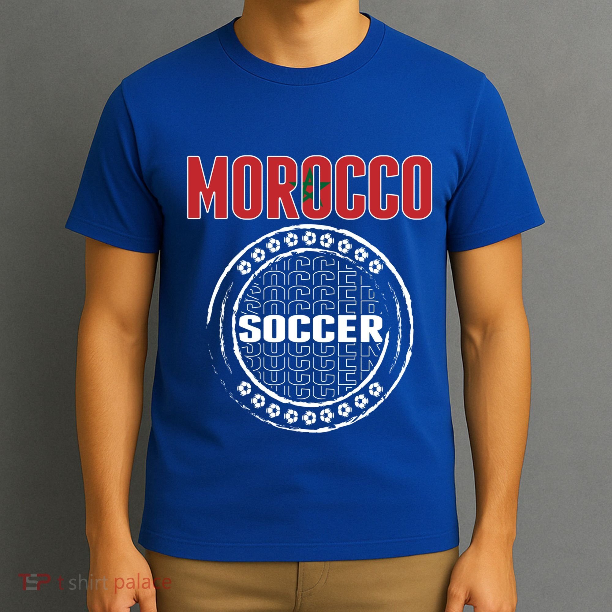 Morocco Soccer Lovers Jersey Support Moroccan Football Team Cool Gift T-Shirt