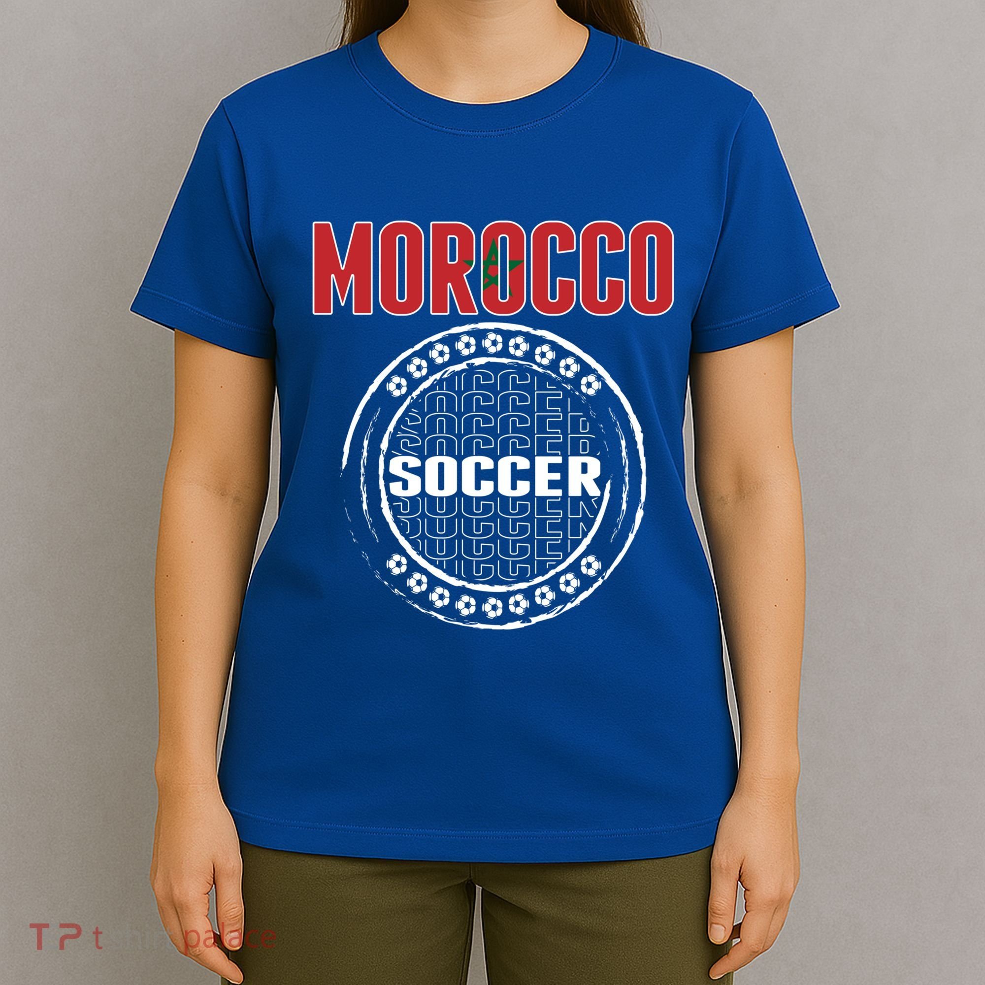Morocco Soccer Lovers Jersey Support Moroccan Football Team Cool Gift T-Shirt
