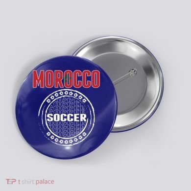 Morocco Soccer Lovers Jersey Support Moroccan Football Team Cool Gift Button