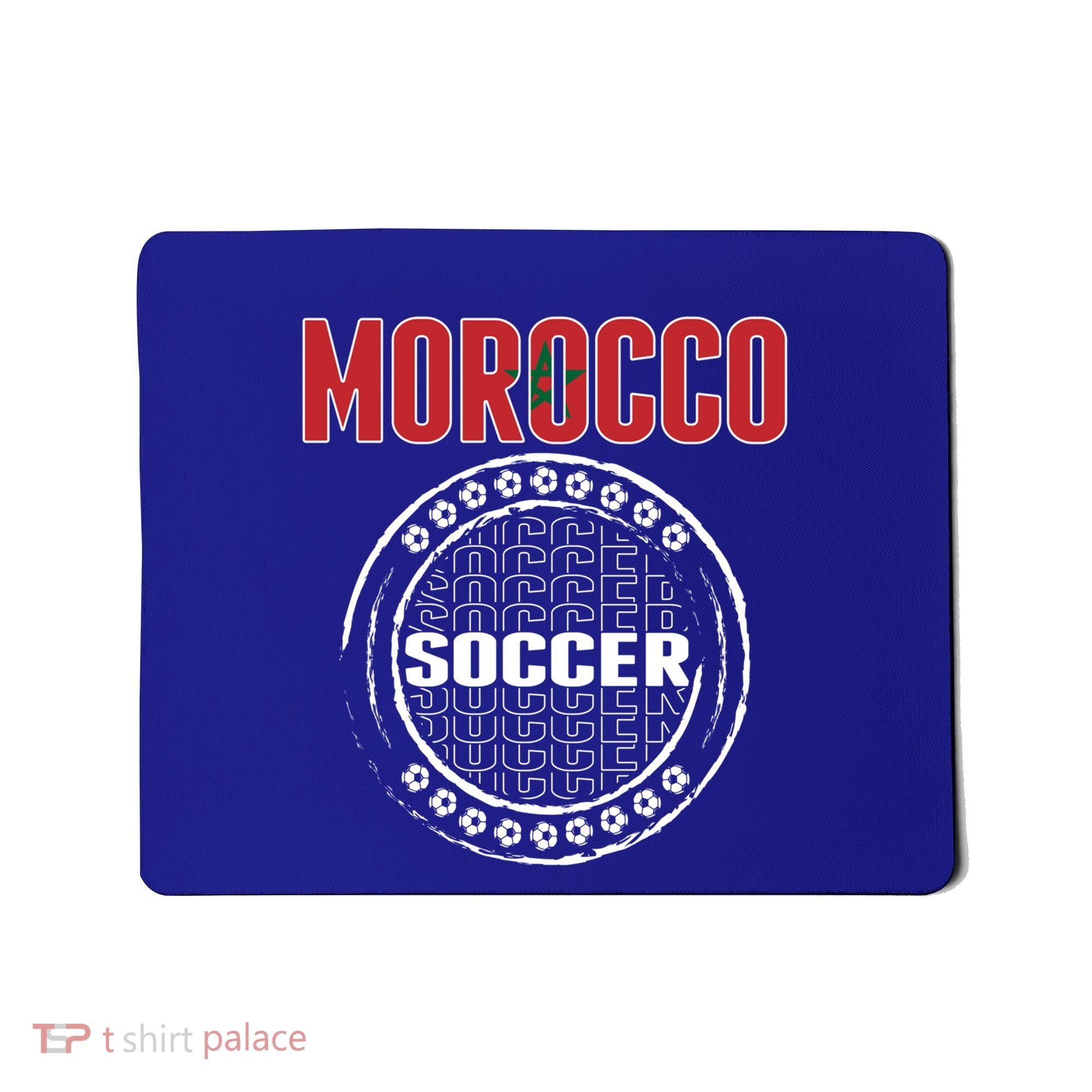 Morocco Soccer Lovers Jersey Support Moroccan Football Team Cool Gift Mousepad