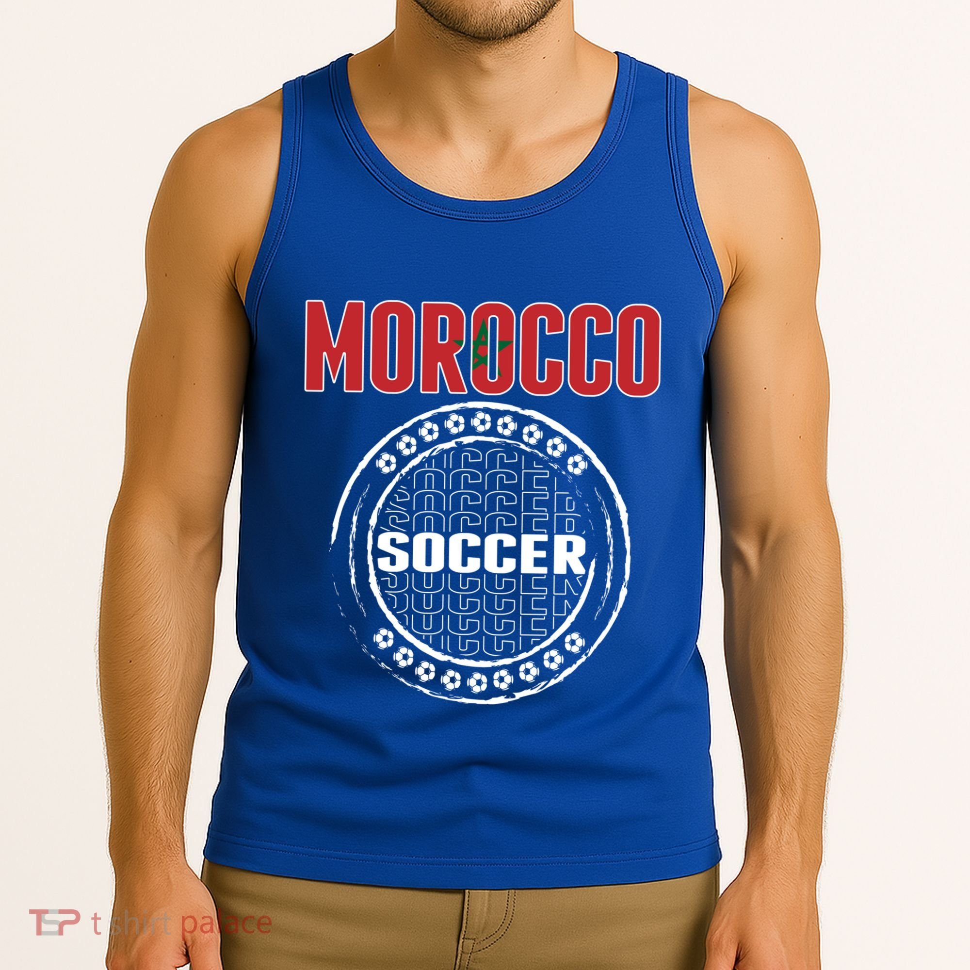 Morocco Soccer Lovers Jersey Support Moroccan Football Team Cool Gift Tank Top