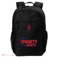 More Spaghetti Less Upsetti Funny Food Meme Backpack thumb 0