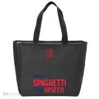 More Spaghetti Less Upsetti Funny Food Meme Tote Bag thumb 0