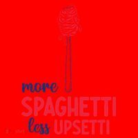 More Spaghetti Less Upsetti Funny Food Meme Santa Hat thumb 1