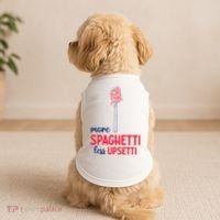 More Spaghetti Less Upsetti Funny Food Meme Doggie Tank thumb 2