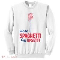 More Spaghetti Less Upsetti Funny Food Meme Sweatshirt thumb 0