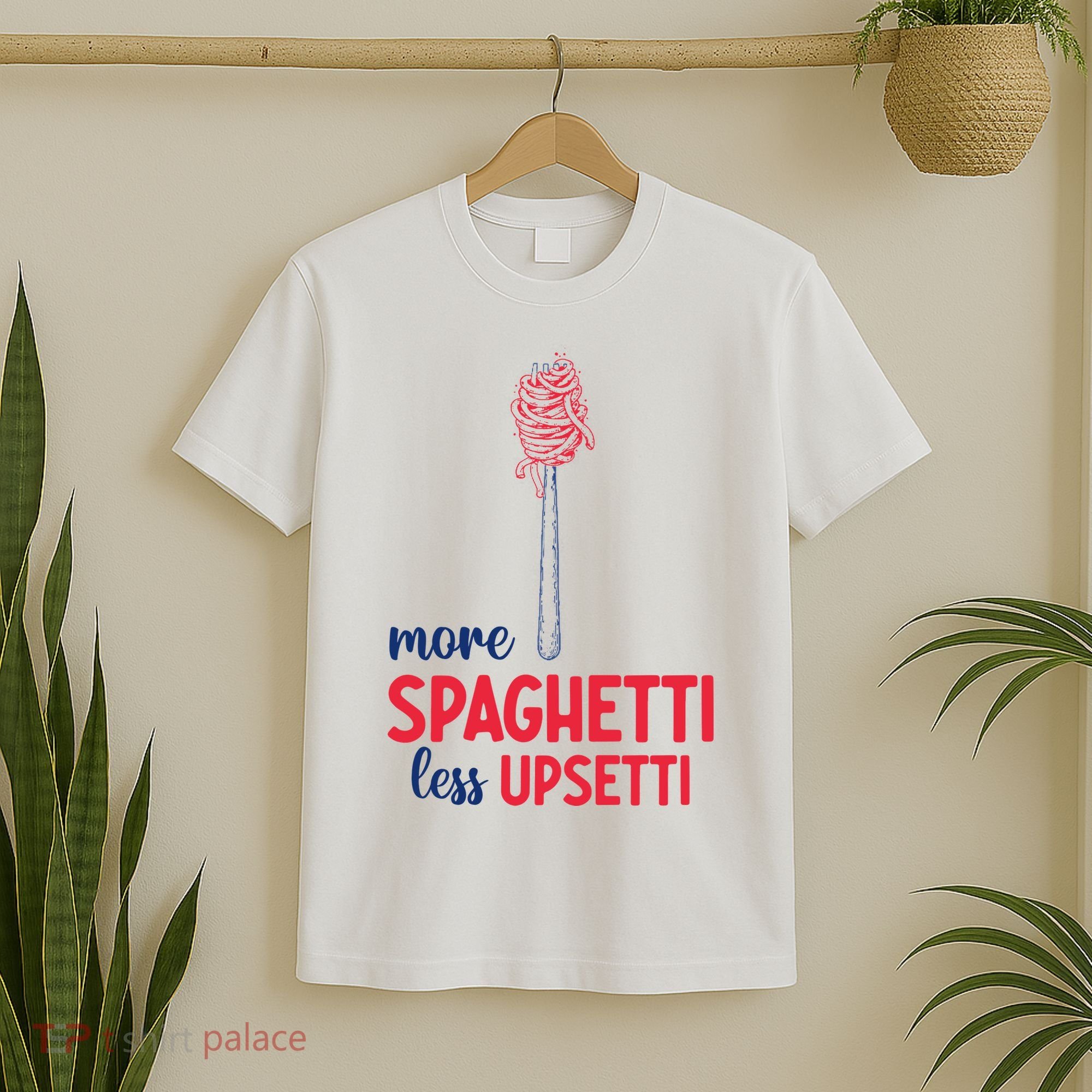 More Spaghetti Less Upsetti Funny Food Meme T-Shirt