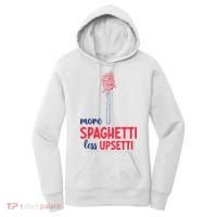 More Spaghetti Less Upsetti Funny Food Meme Women's Hoodie thumb 0