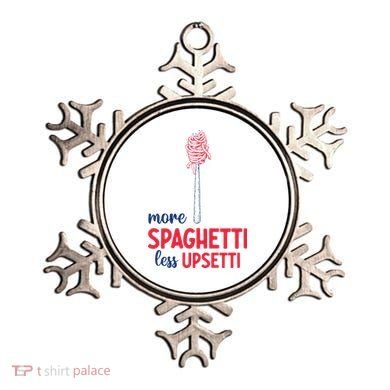 More Spaghetti Less Upsetti Funny Food Meme Ornament