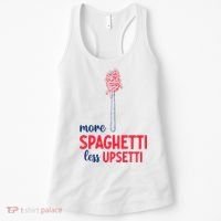 More Spaghetti Less Upsetti Funny Food Meme Women's Tank Top thumb 0