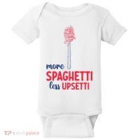More Spaghetti Less Upsetti Funny Food Meme Baby Bodysuit thumb 0