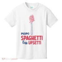More Spaghetti Less Upsetti Funny Food Meme Kids T-Shirt thumb 0