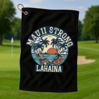 Maui Strong Lahaina Banyan Tree Golf Towel thumb 1