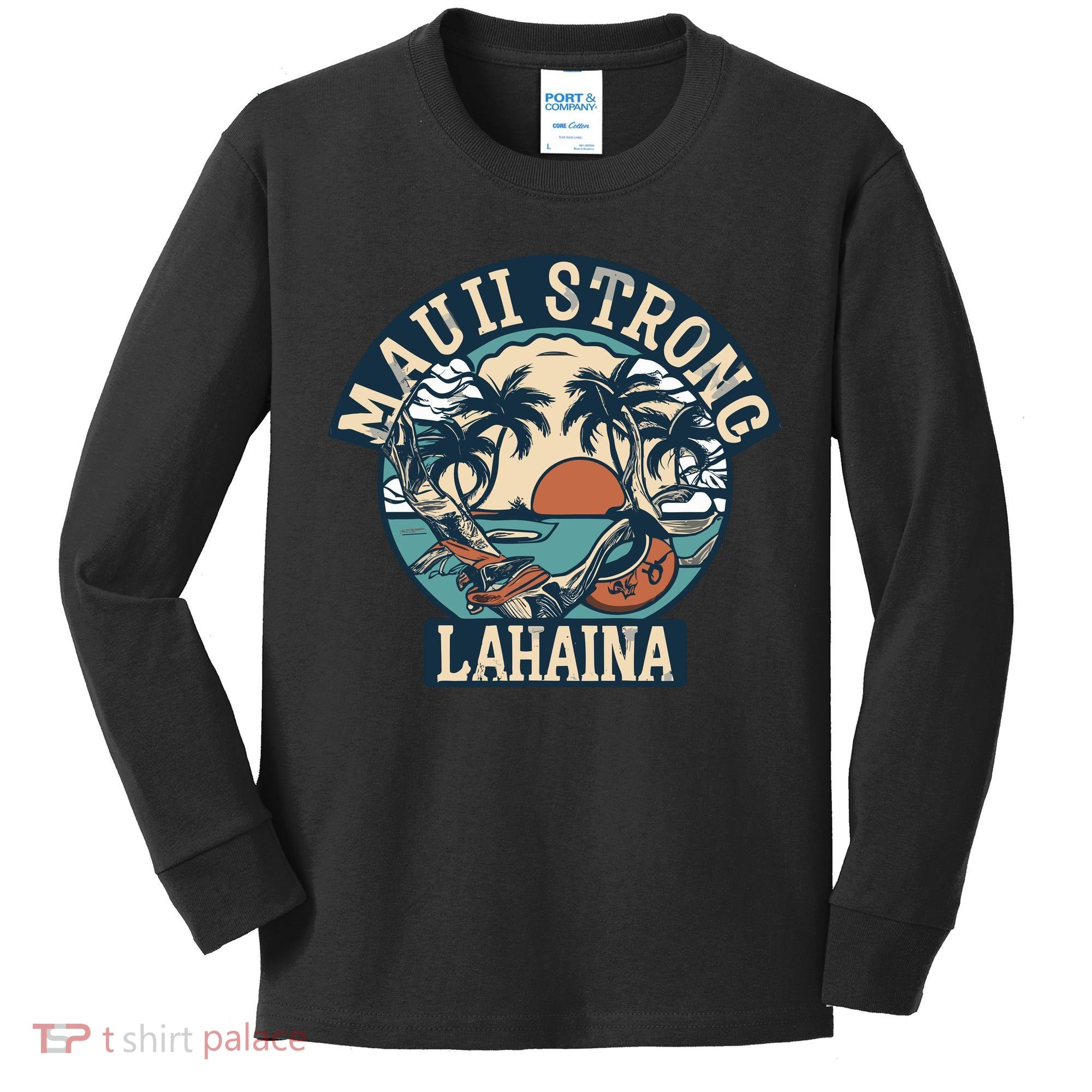 Maui Strong Lahaina Banyan Tree Kids Long Sleeve Shirt