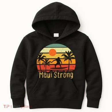 Maui Strong Lahaina Banyan Tree Hawaii Kids Hoodie