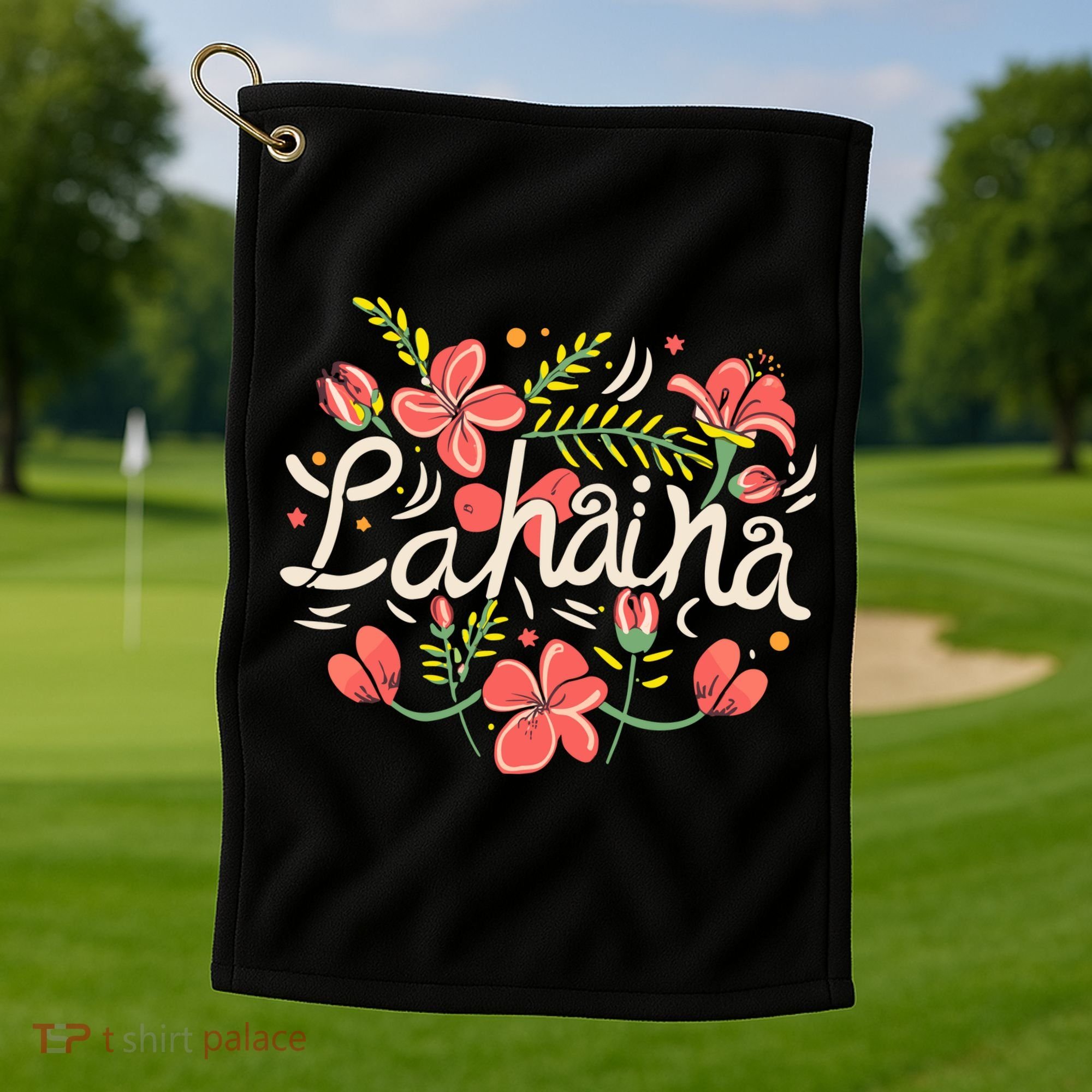 Maui Strong Lahaina Flower Golf Towel