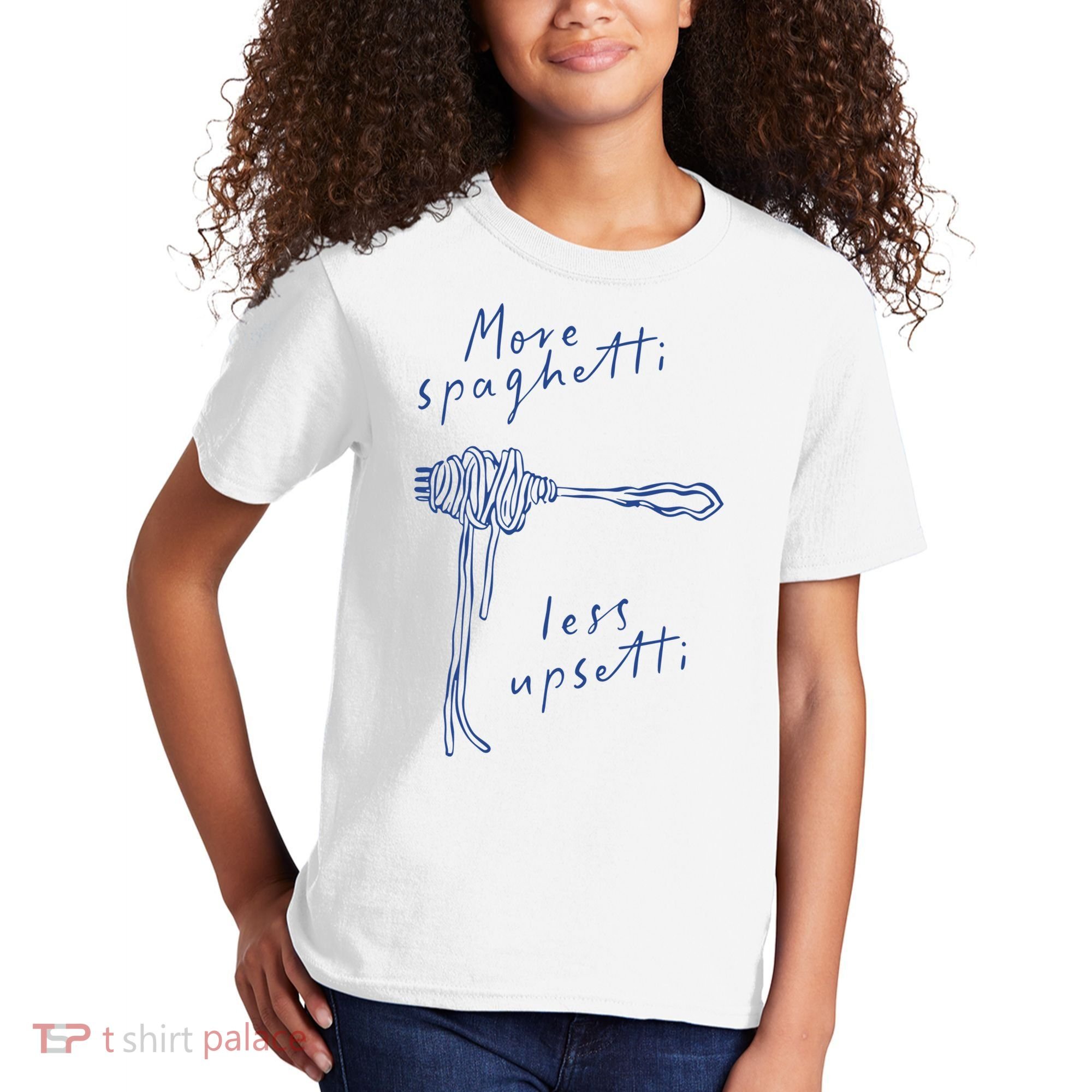 More Spaghetti Less Upsetti Kids T-Shirt