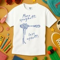 More Spaghetti Less Upsetti Kids T-Shirt thumb 3