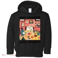 More Spaghetti Less Upsetti Cat Eating Spaghetti Toddler Hoodie thumb 0