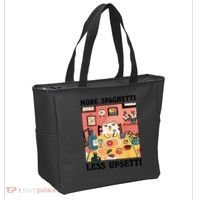 More Spaghetti Less Upsetti Cat Eating Spaghetti Tote Bag thumb 2
