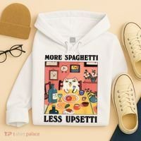 More Spaghetti Less Upsetti Cat Eating Spaghetti Hoodie thumb 4