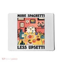 More Spaghetti Less Upsetti Cat Eating Spaghetti Mousepad thumb 0