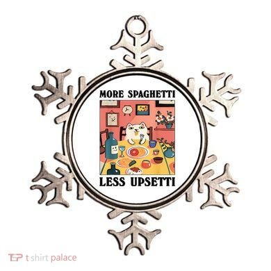 More Spaghetti Less Upsetti Cat Eating Spaghetti Ornament