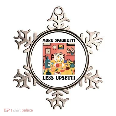 More Spaghetti Less Upsetti Cat Eating Spaghetti Ornament