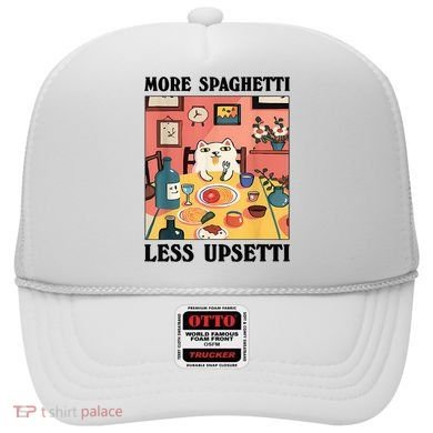 More Spaghetti Less Upsetti Cat Eating Spaghetti Hat