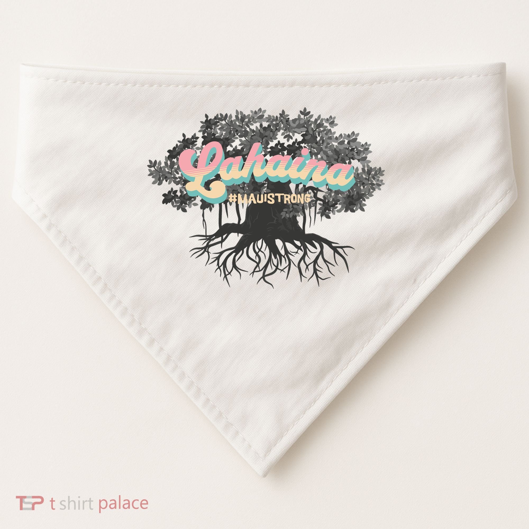 Maui Strong Lahaina Support Banyan Lahaina Hawaii USA-Made Doggie Bandana