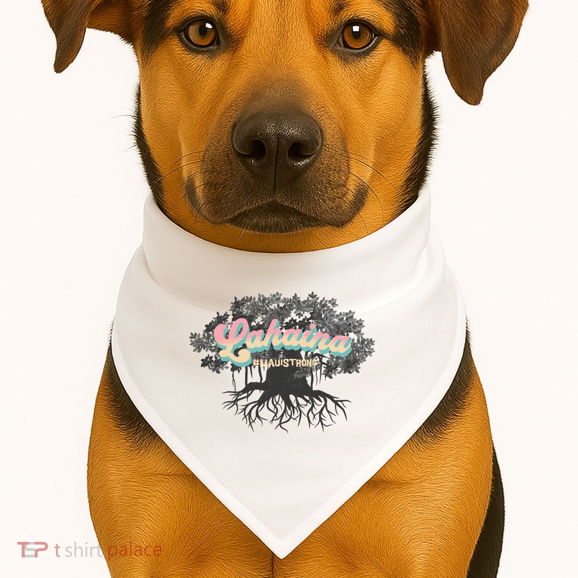 Maui Strong Lahaina Support Banyan Lahaina Hawaii USA-Made Doggie Bandana
