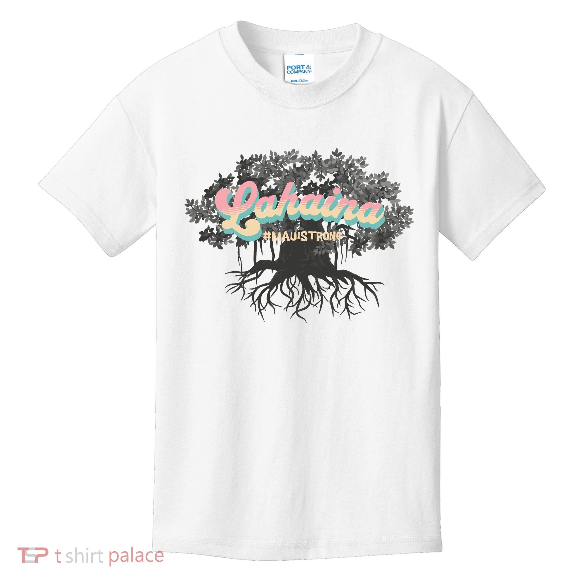 Maui Strong Lahaina Support Banyan Lahaina Hawaii Kids T-Shirt