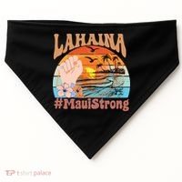 Maui Strong Lahaina Banyan Tree Maui Hawaii Shoreline USA-Made Doggie Bandana thumb 0