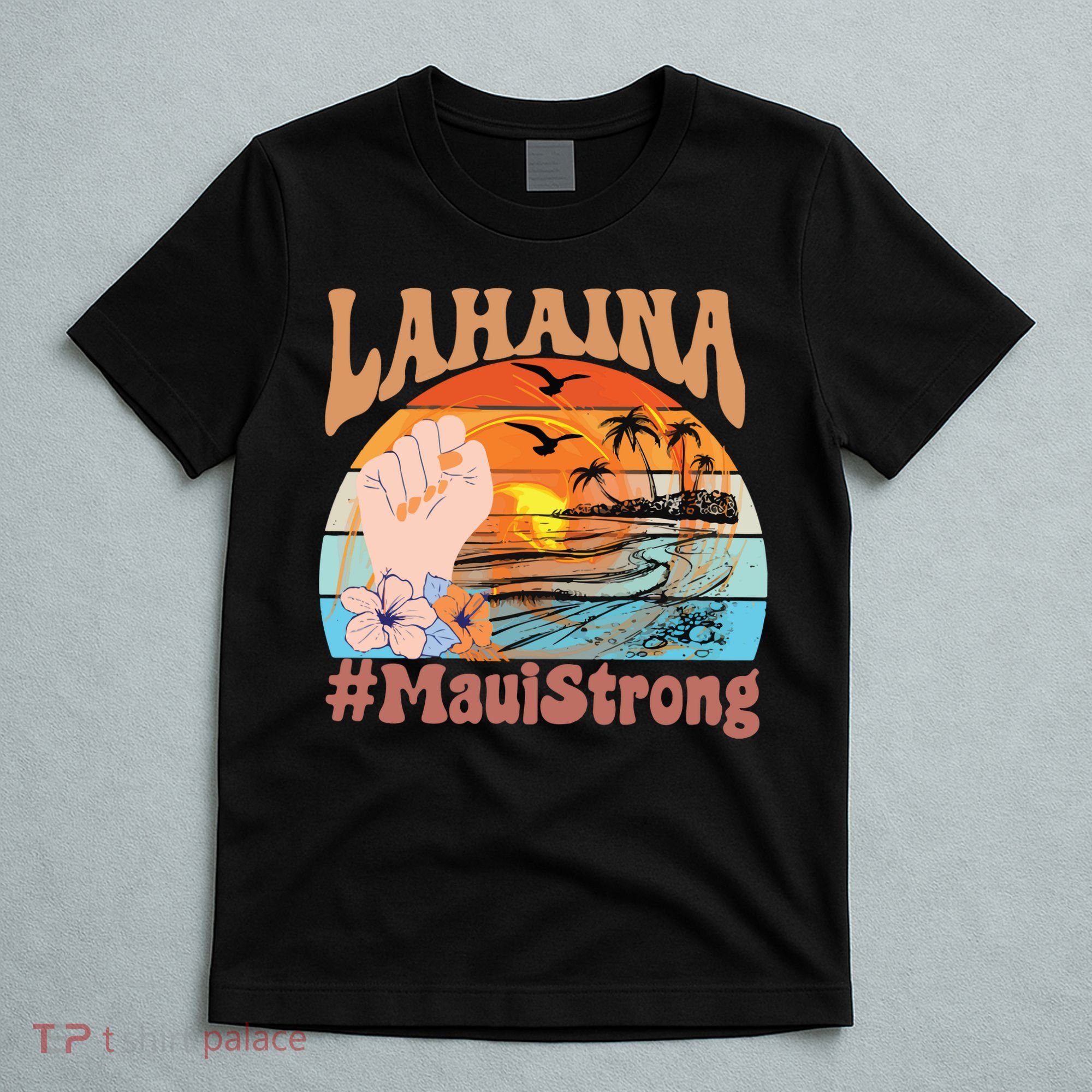 Maui Strong Lahaina Banyan Tree Maui Hawaii Shoreline T-Shirt