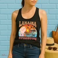 Maui Strong Lahaina Banyan Tree Maui Hawaii Shoreline Women's Tank Top thumb 2