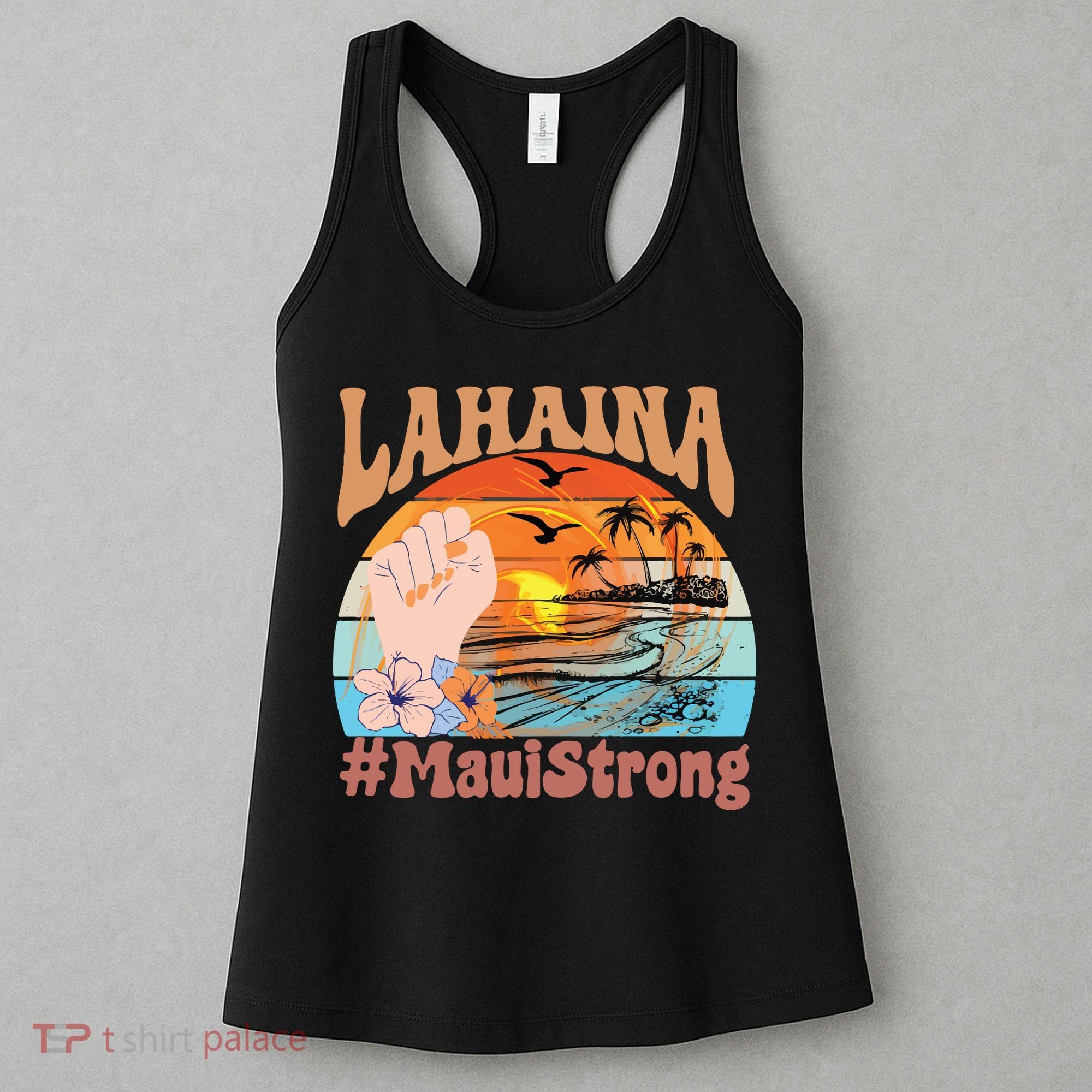 Maui Strong Lahaina Banyan Tree Maui Hawaii Shoreline Women's Tank Top