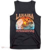 Maui Strong Lahaina Banyan Tree Maui Hawaii Shoreline Tank Top thumb 0