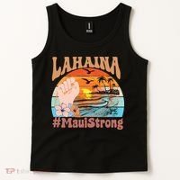 Maui Strong Lahaina Banyan Tree Maui Hawaii Shoreline Tank Top thumb 2