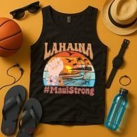Maui Strong Lahaina Banyan Tree Maui Hawaii Shoreline Tank Top thumb 4