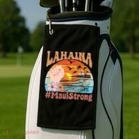 Maui Strong Lahaina Banyan Tree Maui Hawaii Shoreline Golf Towel thumb 2