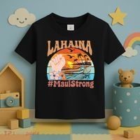 Maui Strong Lahaina Banyan Tree Maui Hawaii Shoreline Toddler T-Shirt thumb 3