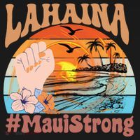 Maui Strong Lahaina Banyan Tree Maui Hawaii Shoreline Kids Hoodie thumb 5