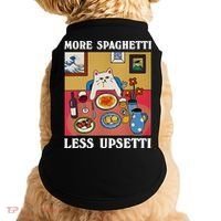 More Spaghetti Less Upsetti Funny Cute Cat Saying Quote Gift Doggie Tank thumb 0