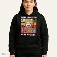 More Spaghetti Less Upsetti Funny Cute Cat Saying Quote Gift Hoodie thumb 5